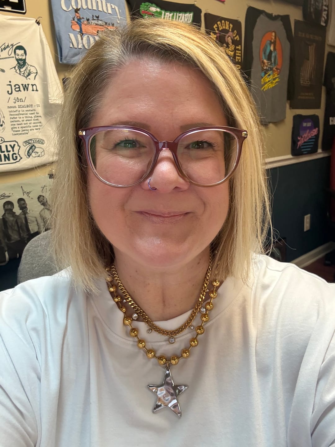 Customer photo review of Barb & Star Necklace || Silver Star