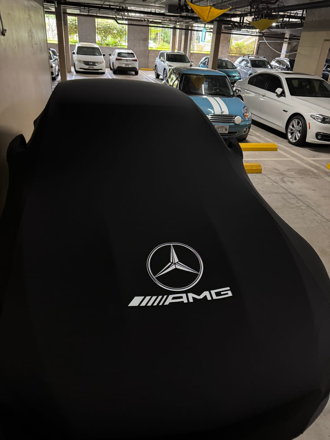Customer photo review of CUSTOM INDOOR CAR COVER FOR MERCEDES
