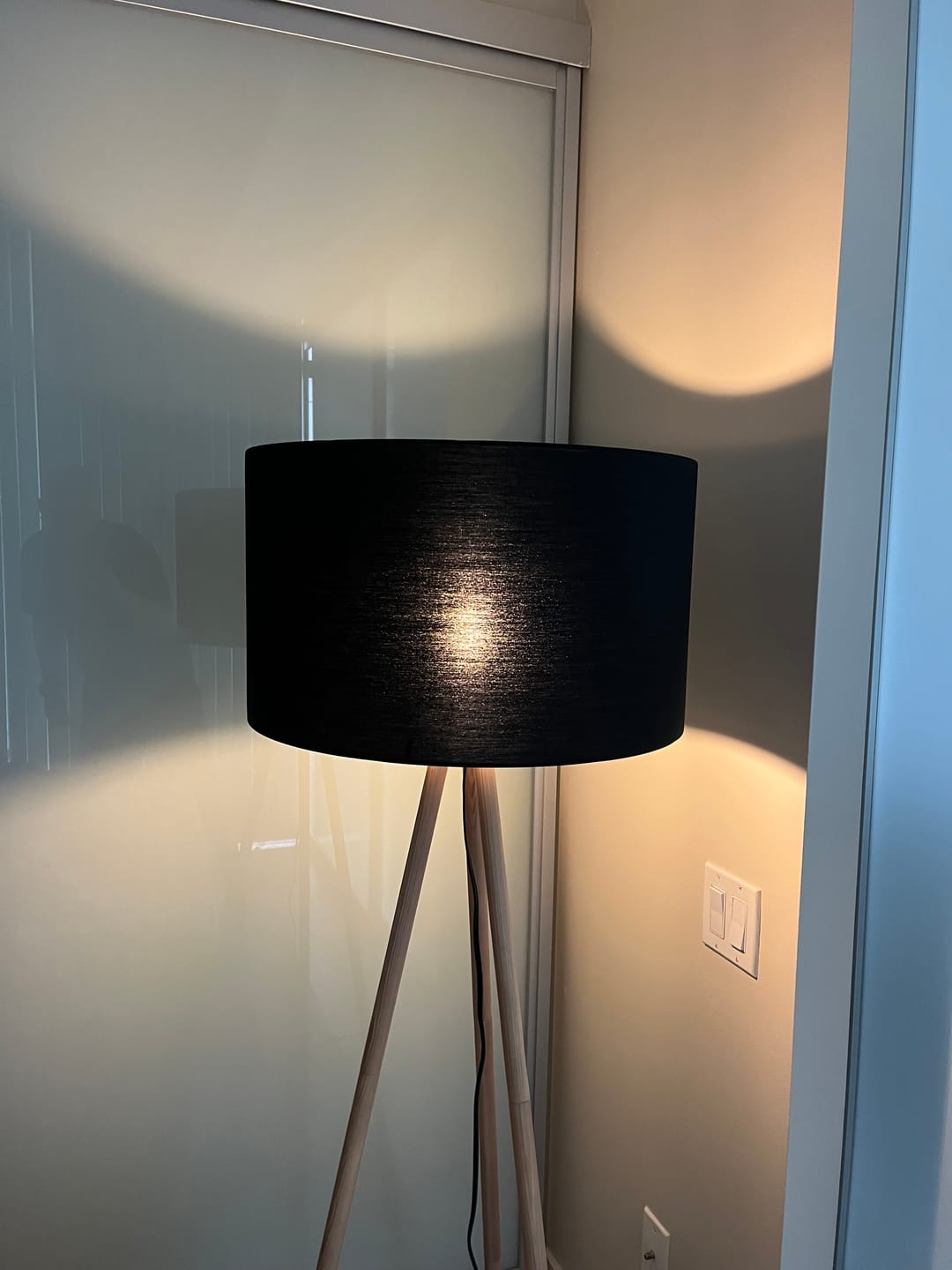 Customer photo review of TOKYO Wood & Linen Floor Lamp for Living Room & Bedroom