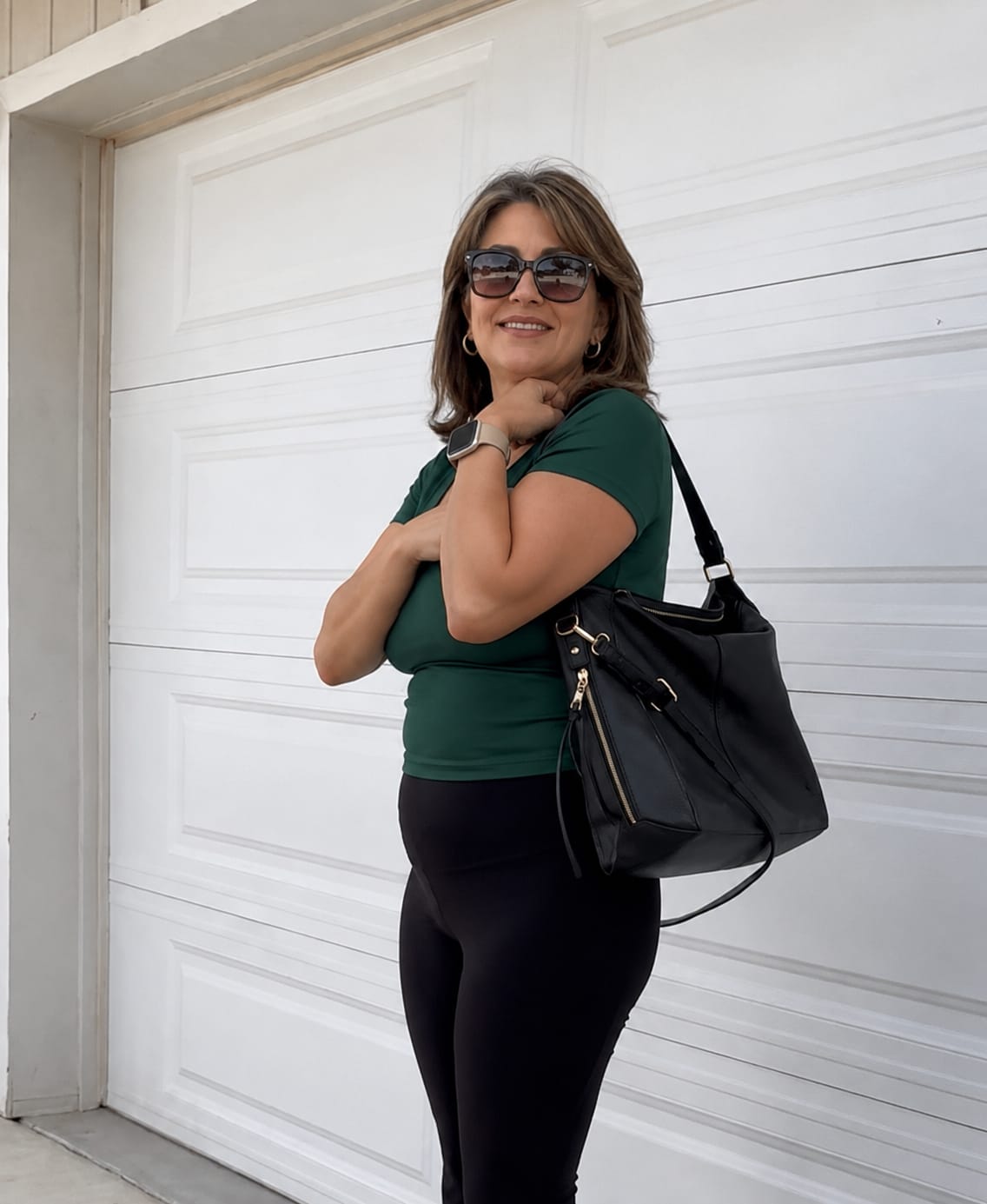 Customer photo review of Luxury Leather Hobo Bag Anti-Theft Handbag + FREE Pouch Wallet