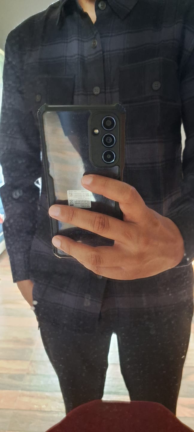 Customer photo review of Black Checks Shirt