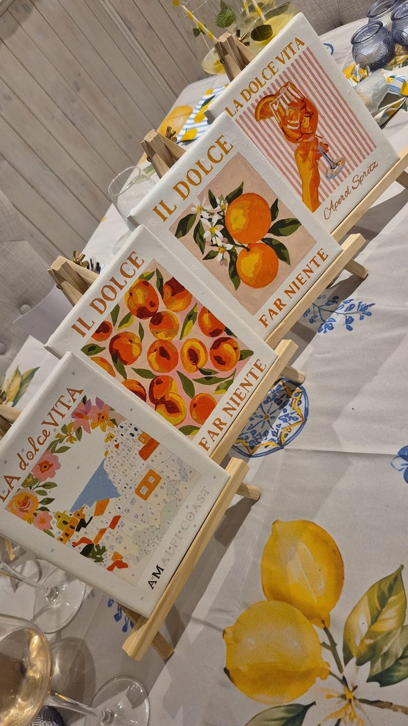 Customer photo review of 6 Mini Paintings - Italian ''Dolce Vita'' Set