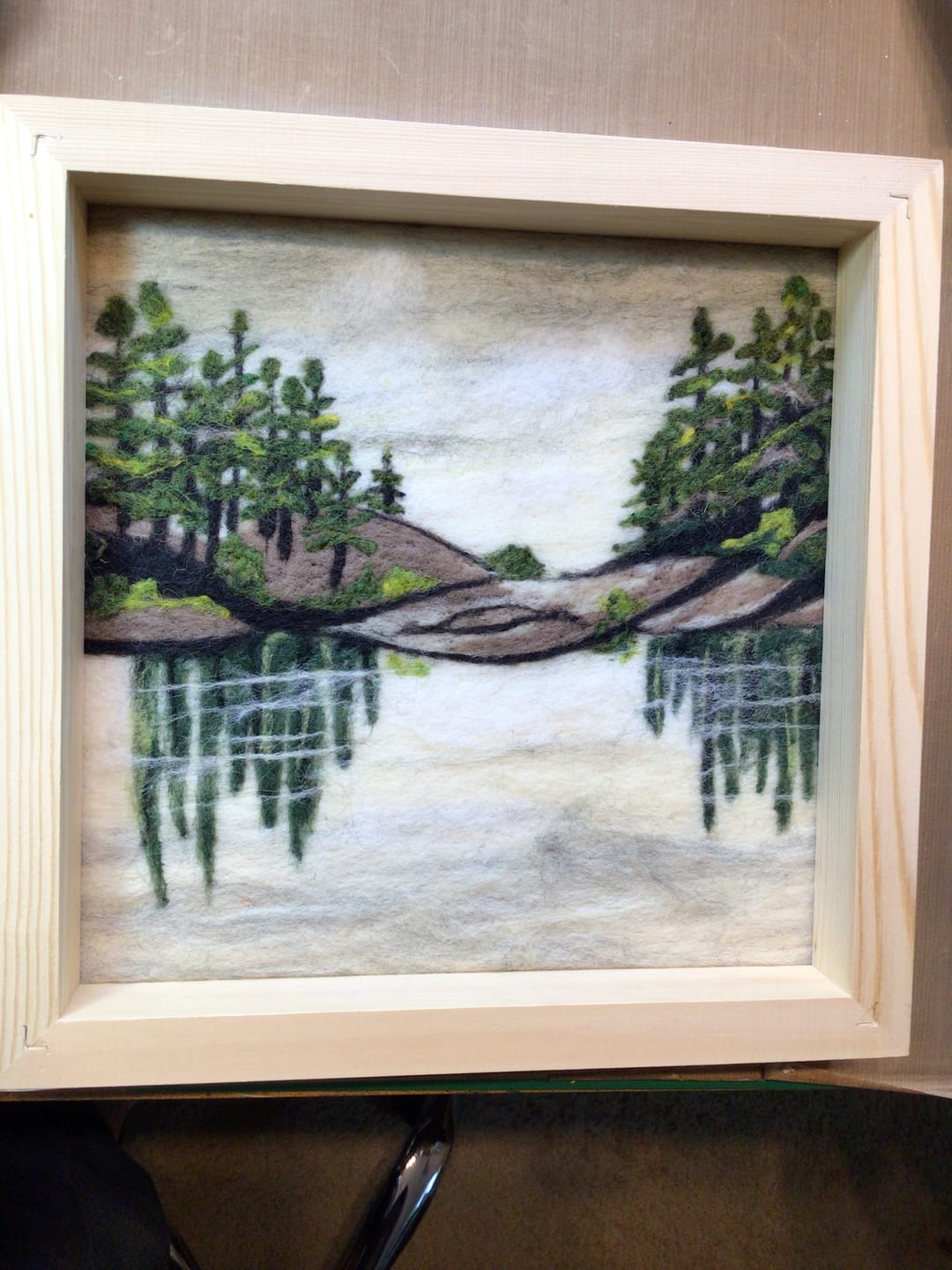 Customer photo review of Lake Reflections Needle Felting Kit