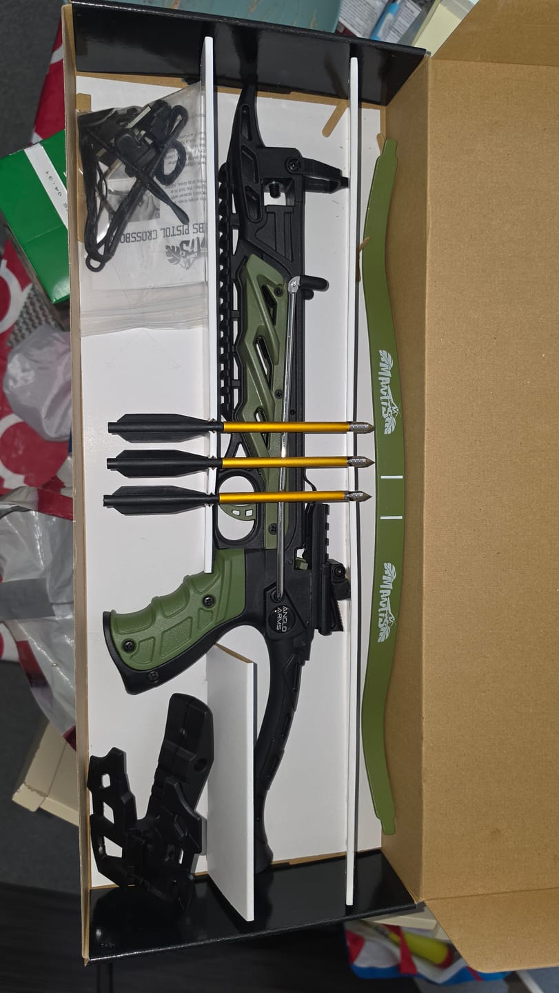 Customer photo review of Mantis Self Cocking Aluminium 80lb Crossbow