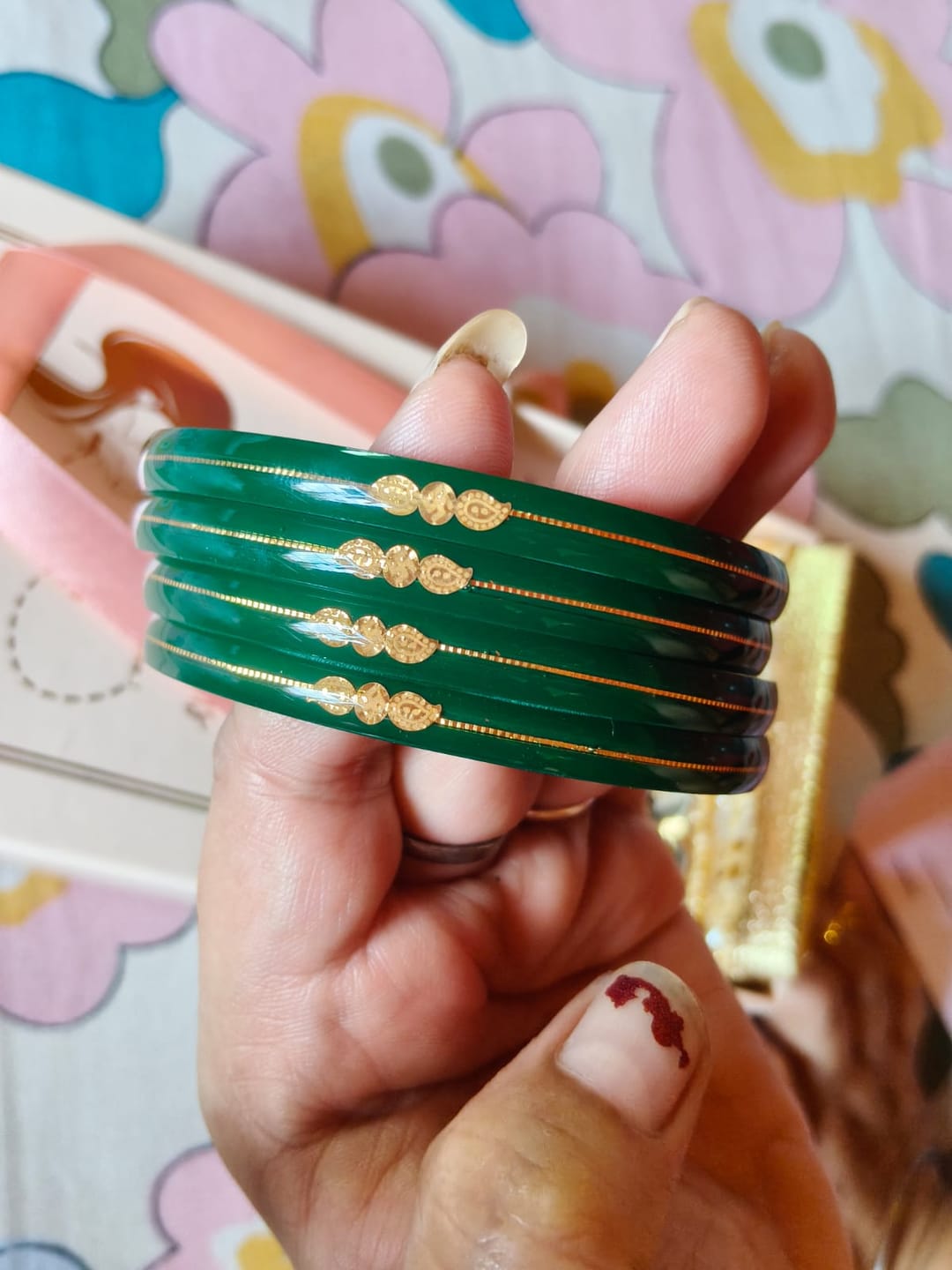 Customer photo review of Green -  "A Divya Shringar" 916 22k