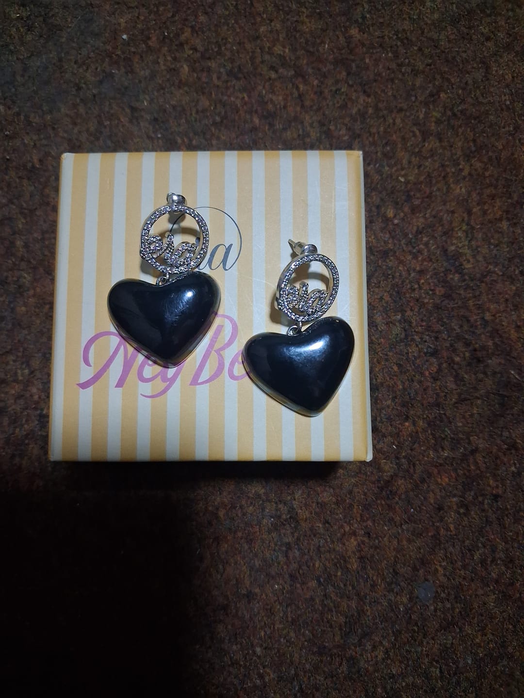 Customer photo review of Black Era Adore Silver Earrings
