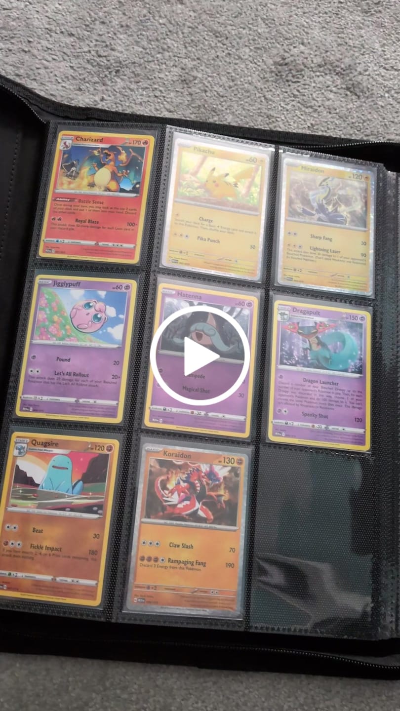 Customer video review of Lunar Shadow Shiny 9-Pocket Trading Card Binder