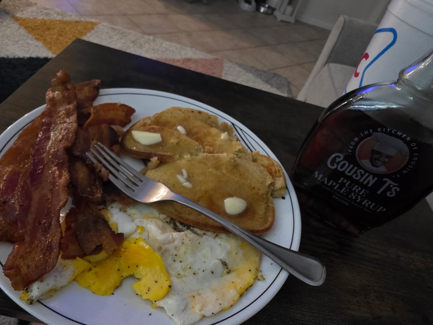 Customer photo review of Cousin T's 250th Anniversary Pancake & Syrup Bundle