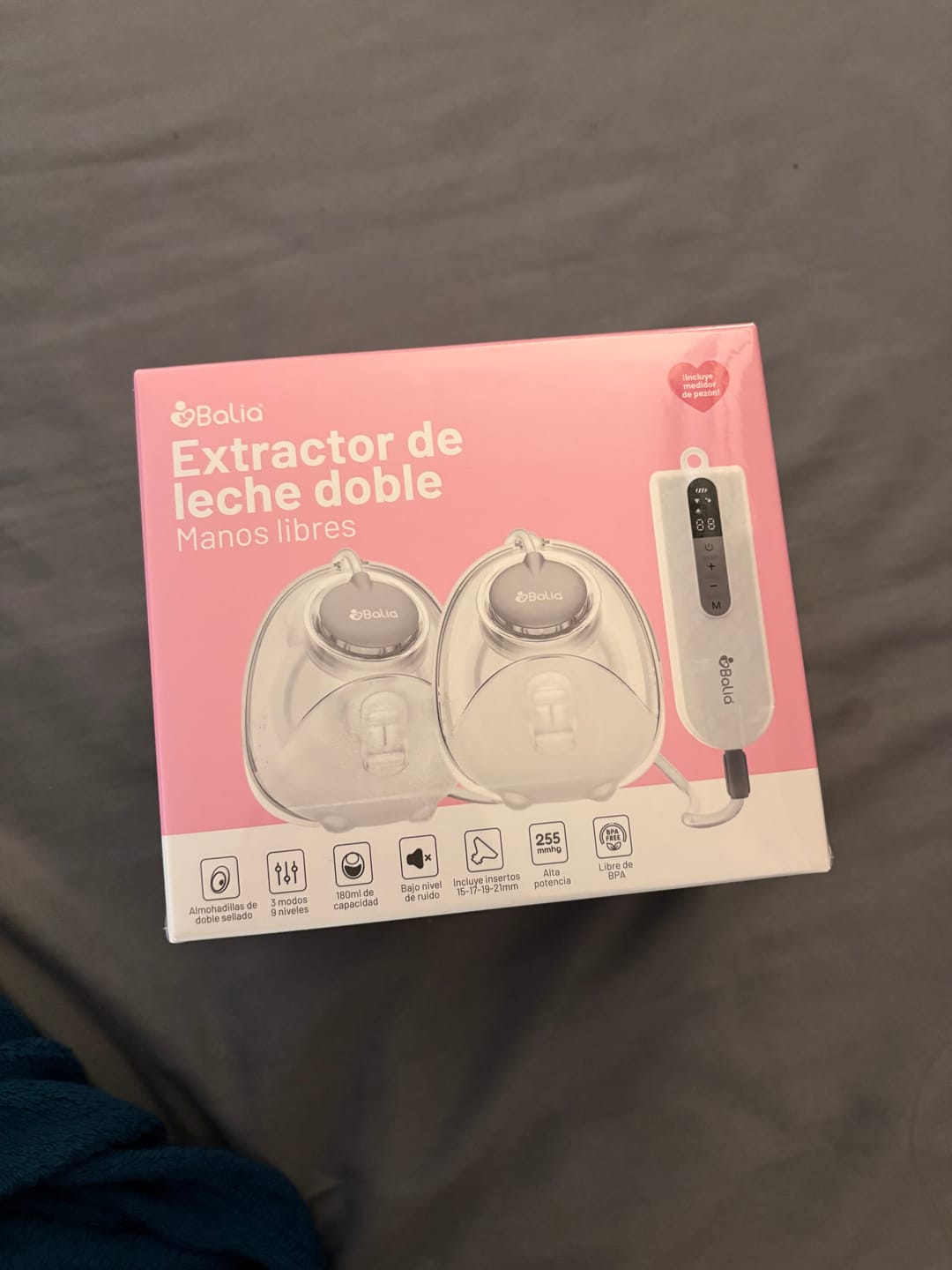 Customer photo review of Extractor de leche doble manos libres