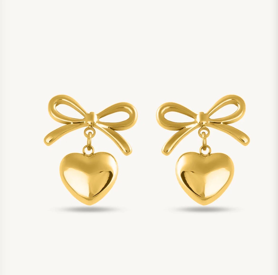 Customer photo review of Wrapped With Love Heart Earrings