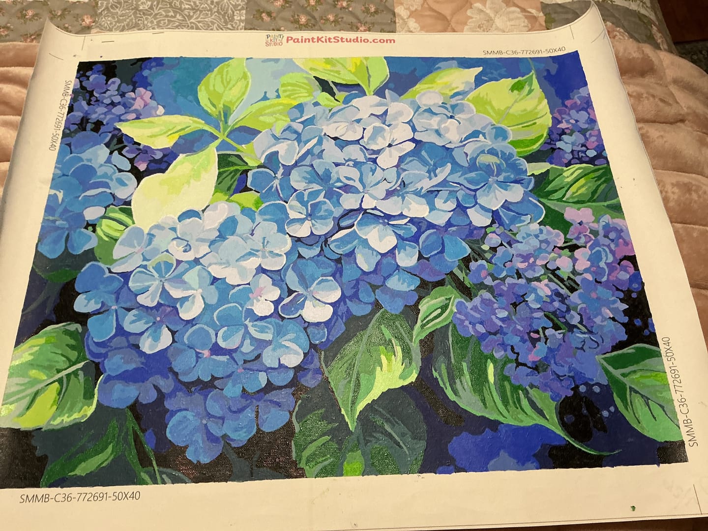 Customer photo review of Blue Hydrangea Painting