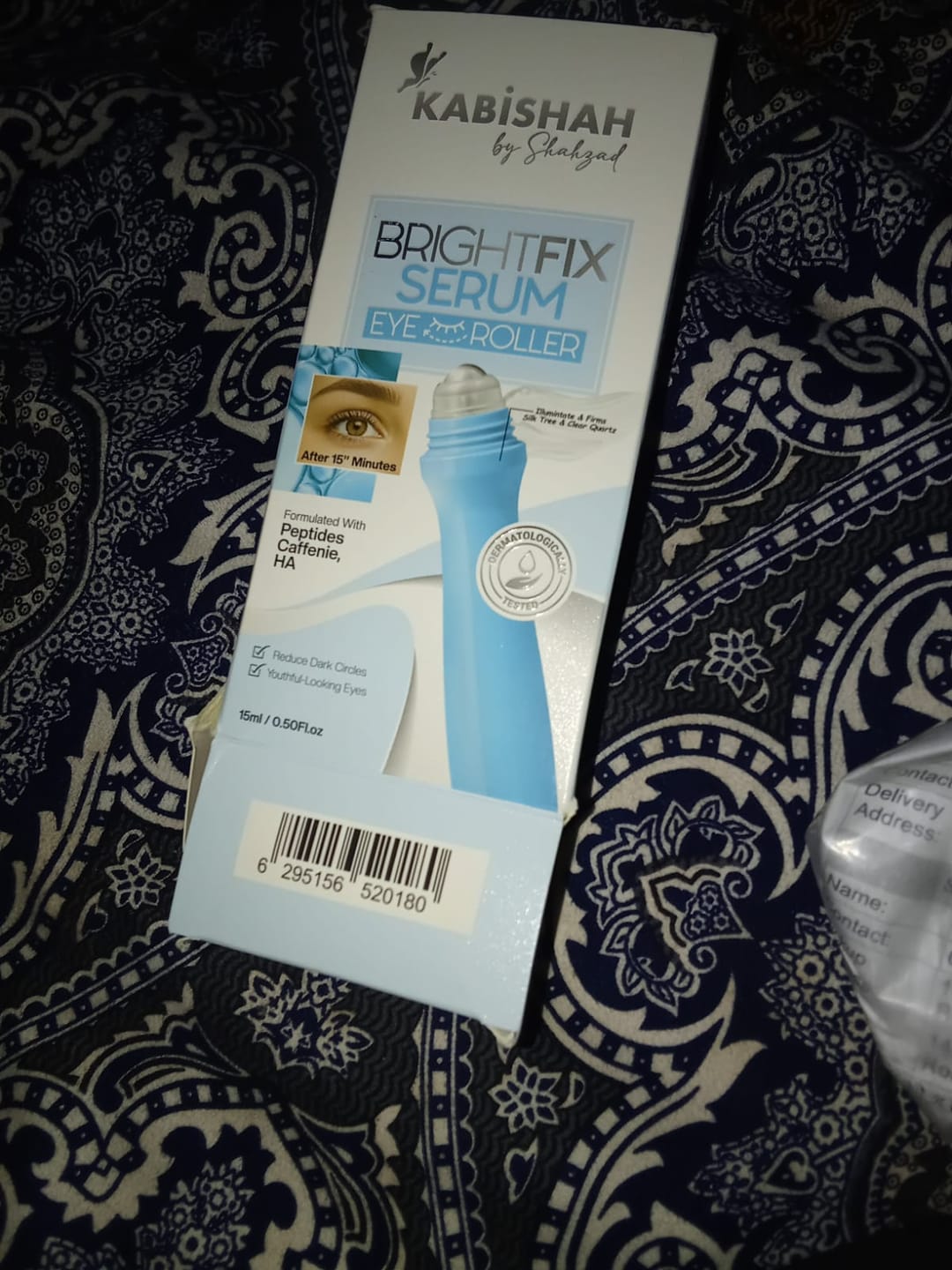 Customer photo review of Brightfix Serum Eye Roller