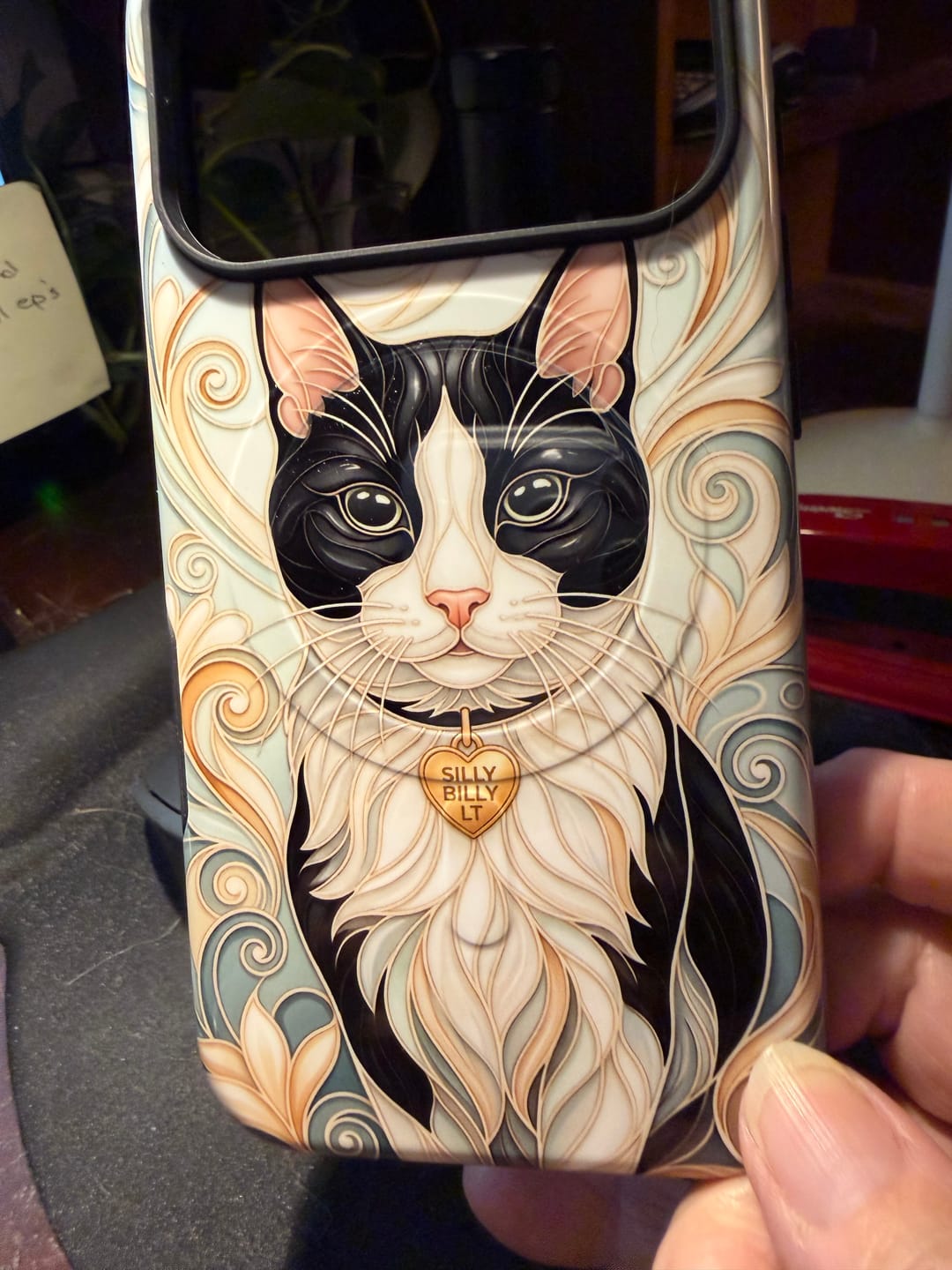 Customer photo review of The Elegant Filigree – Custom Pet Portrait iPhone Case