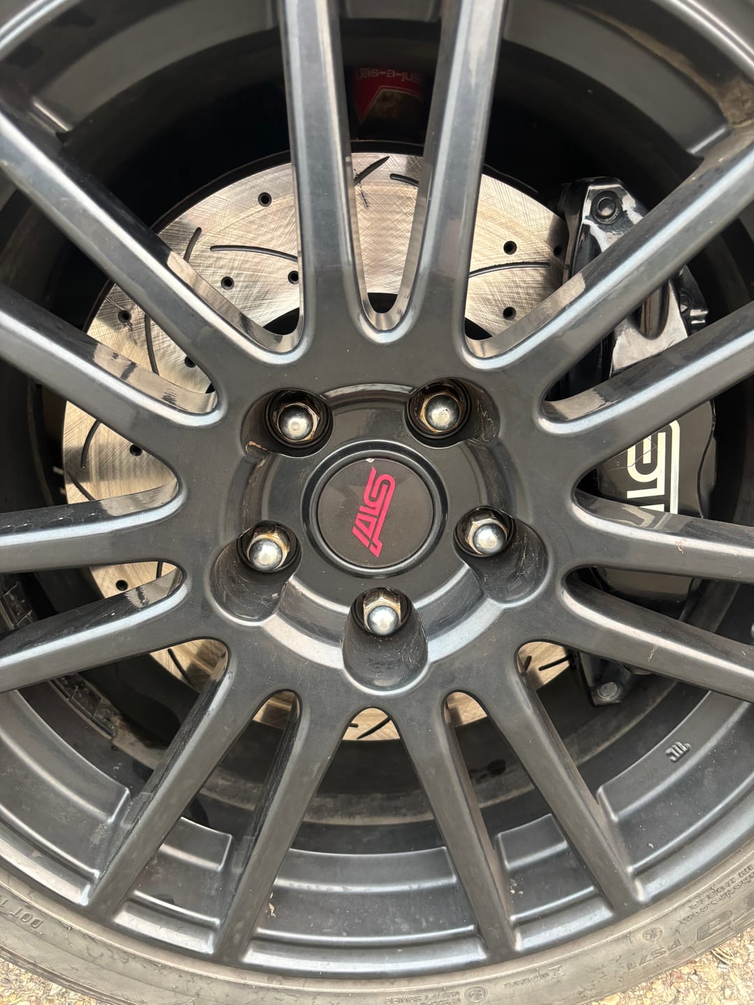 Customer photo review of Performance Upgrade Brake Kit For 2011 Subaru Impreza WRX STI/WRX STI Limited KDT-100292 Transit Auto