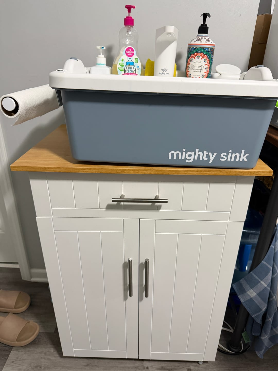Customer photo review of Portable Sink with Electronic Faucet | No Plumbing or Extra Buckets Needed