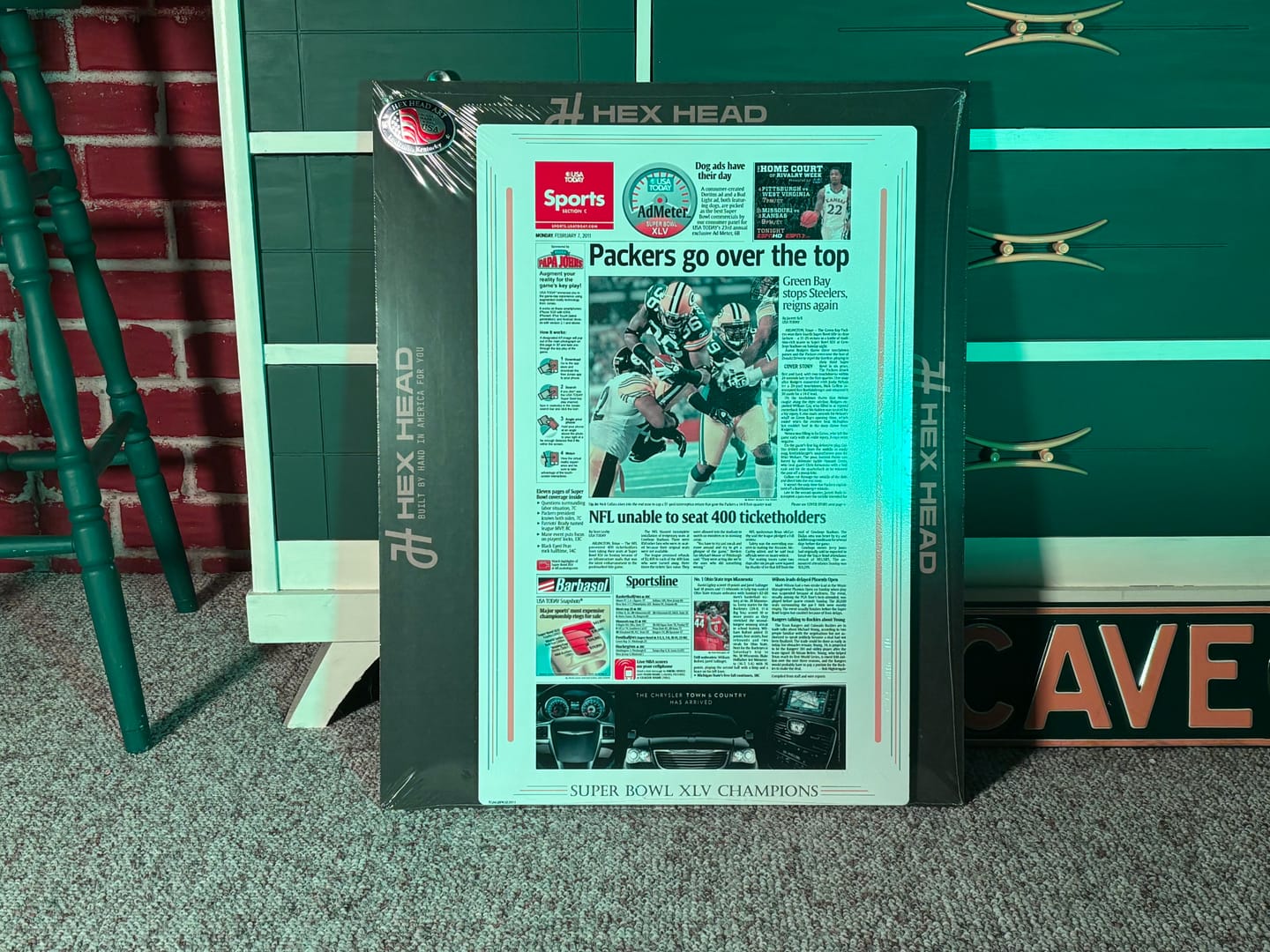 Customer photo review of USA Today Green Bay Packers 2011 SUPER BOWL Front Page - FEB 7, 2011
