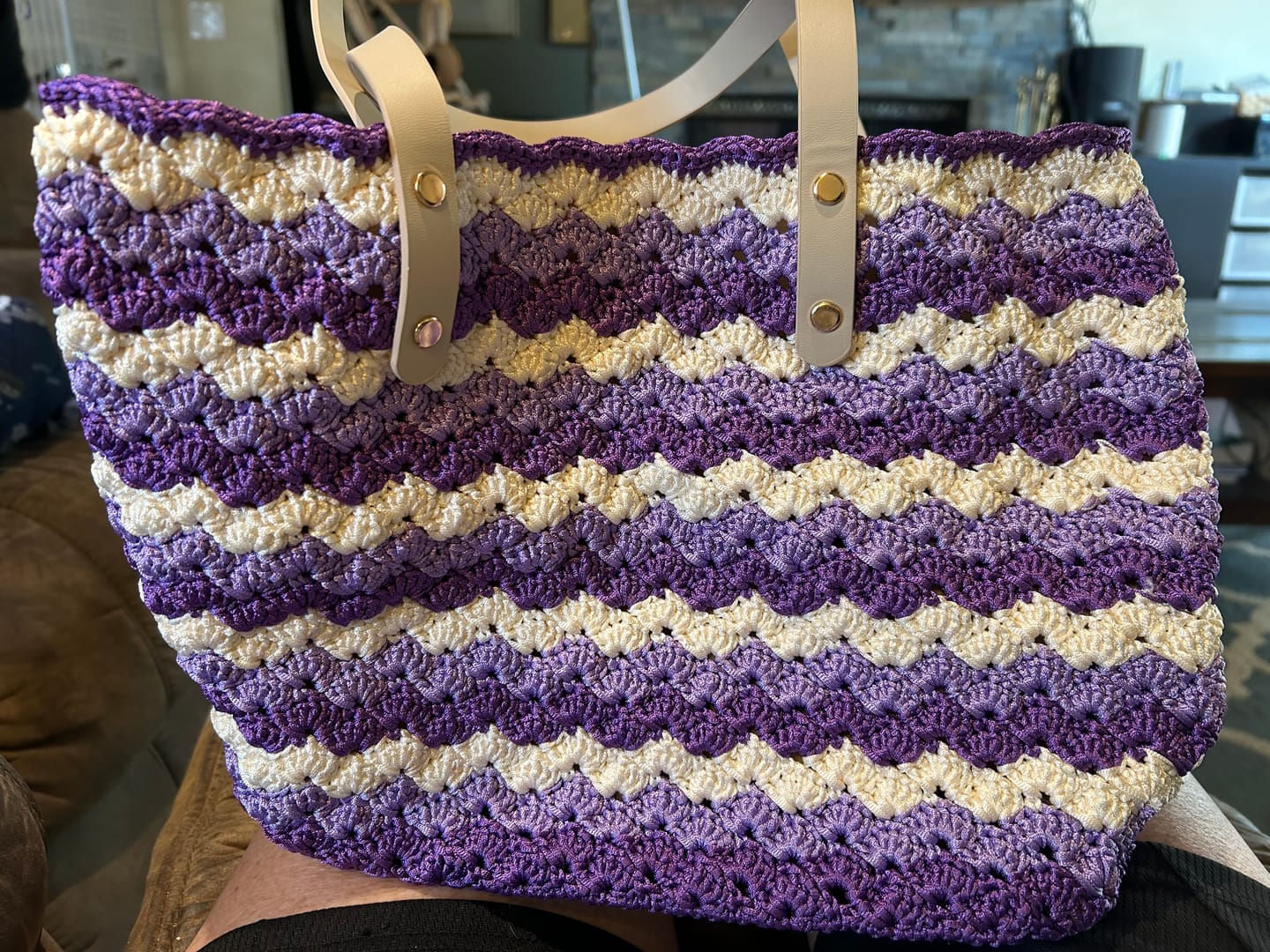 Customer photo review of Seabreaze Wave Tote Crochet Kit