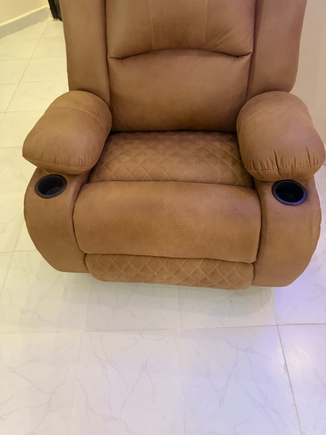 Customer photo review of Relaxation chair with chaise lounge in beige