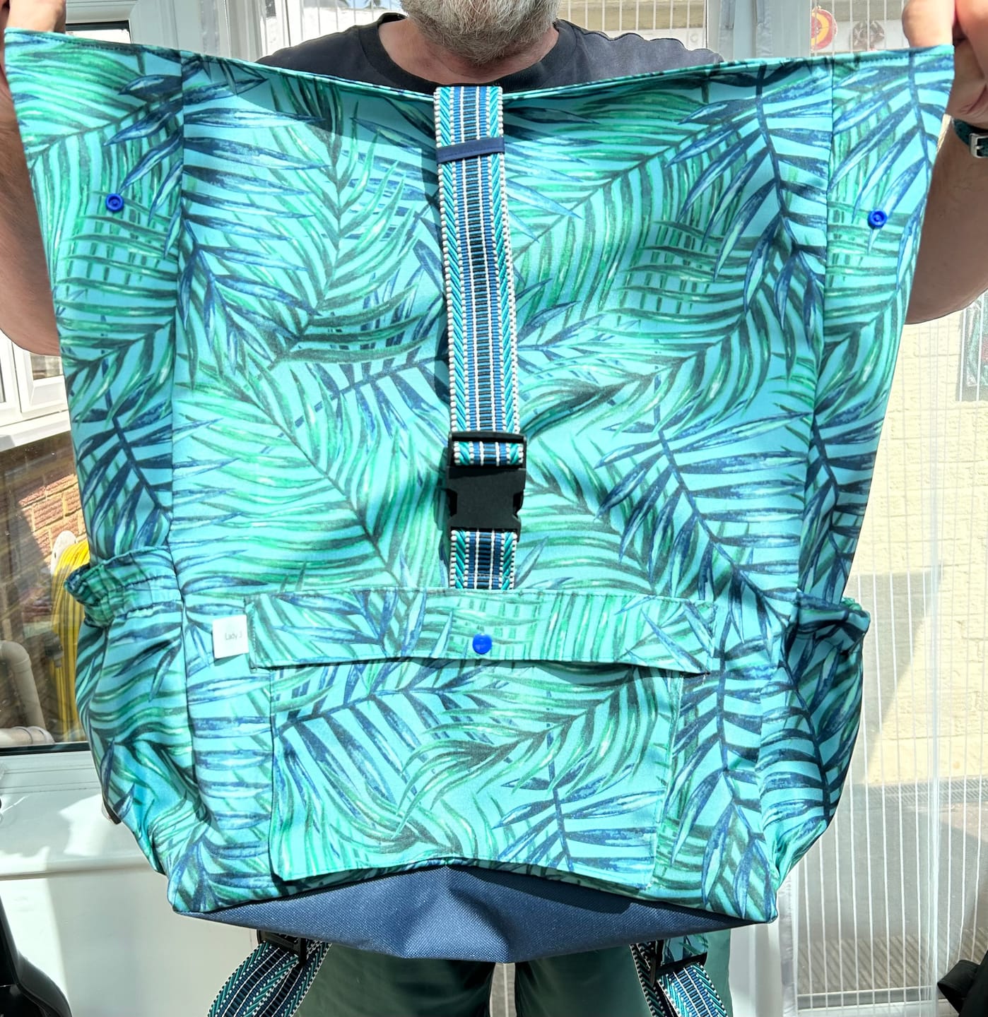 Customer photo review of Tropical Leaves Water Resistant Fabric