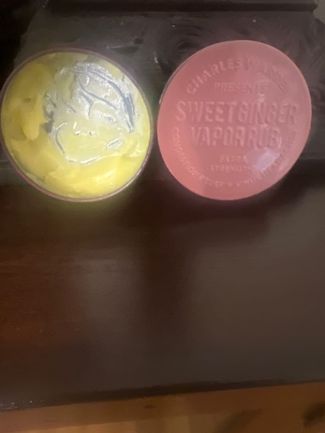 Customer photo review of Extra Strength Sweet Ginger Vapor Rub [Compact]