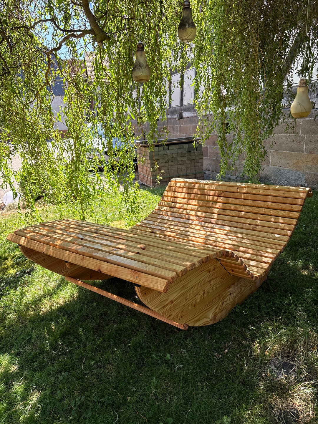Customer photo review of Schaukelliege ,,Obersee'' Schwungliege aus Lärchenholz