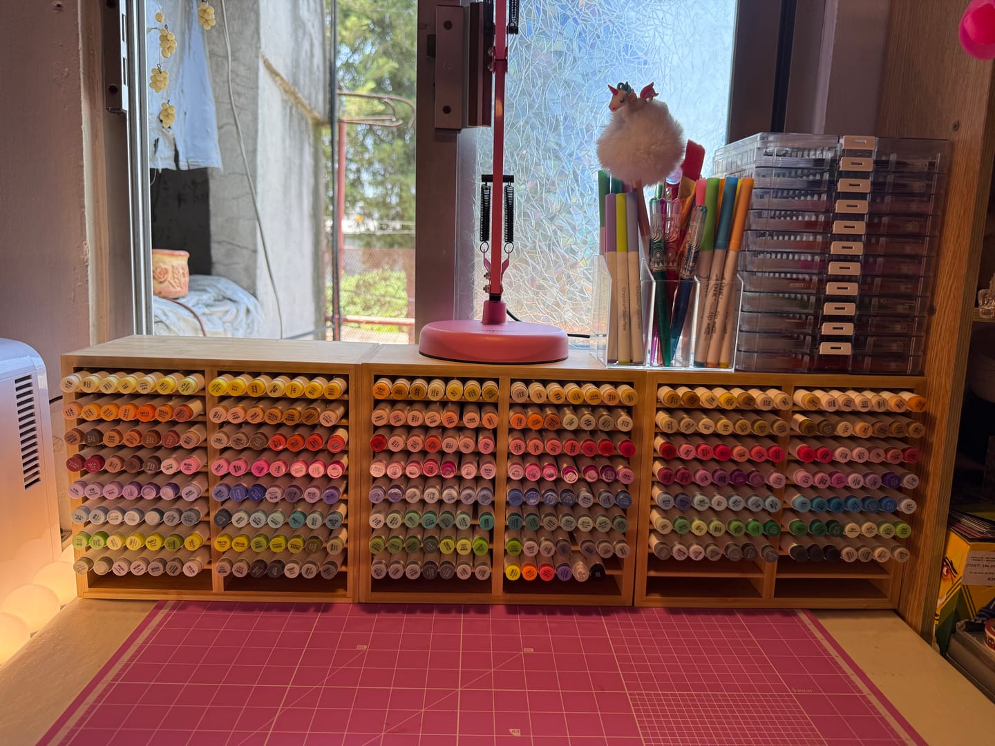 Customer photo review of Ohuhu Bamboo Marker Organizer
