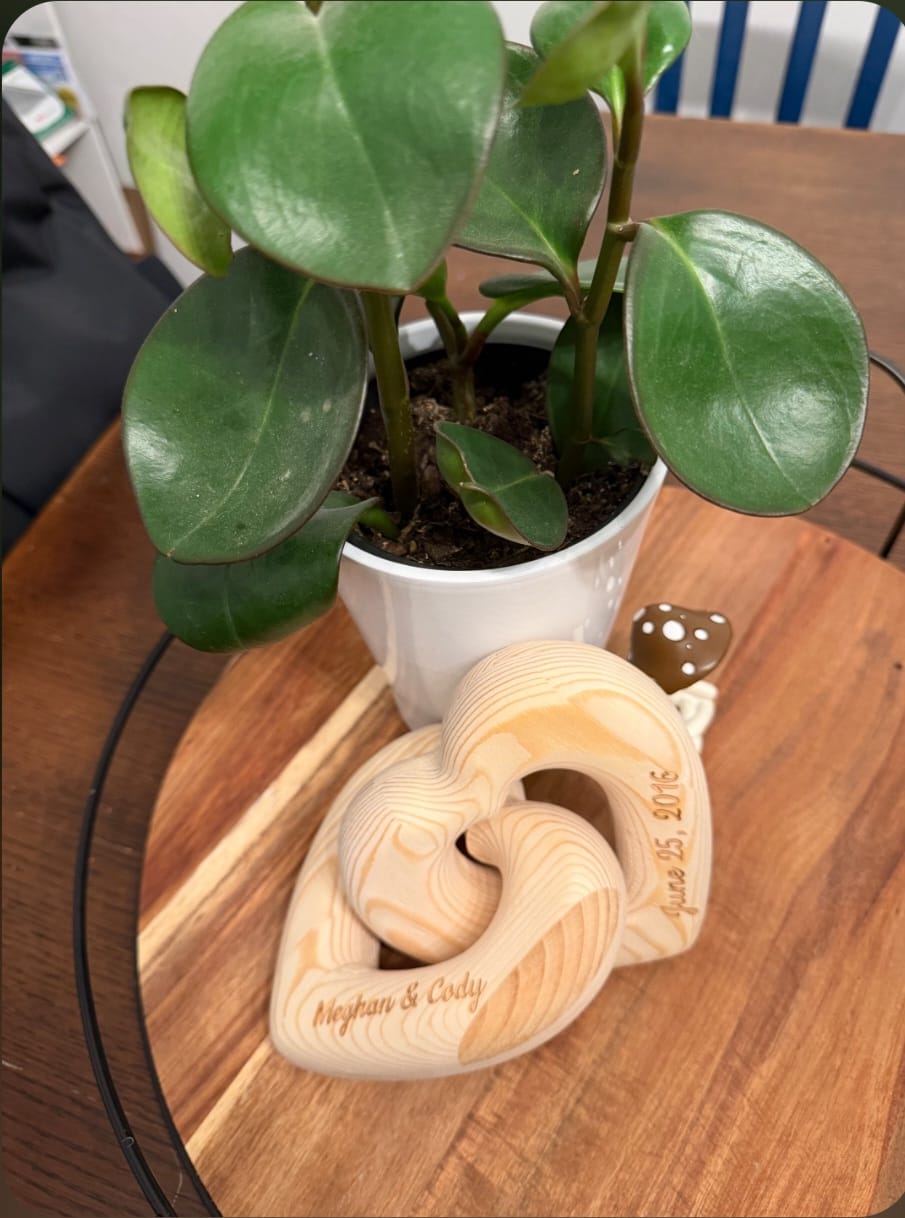 Customer photo review of Romantic Couple - Personalized Infinity Heart Sculpture