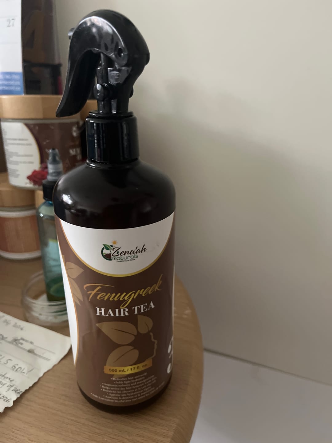 Customer photo review of Fenugreek Hair Tea