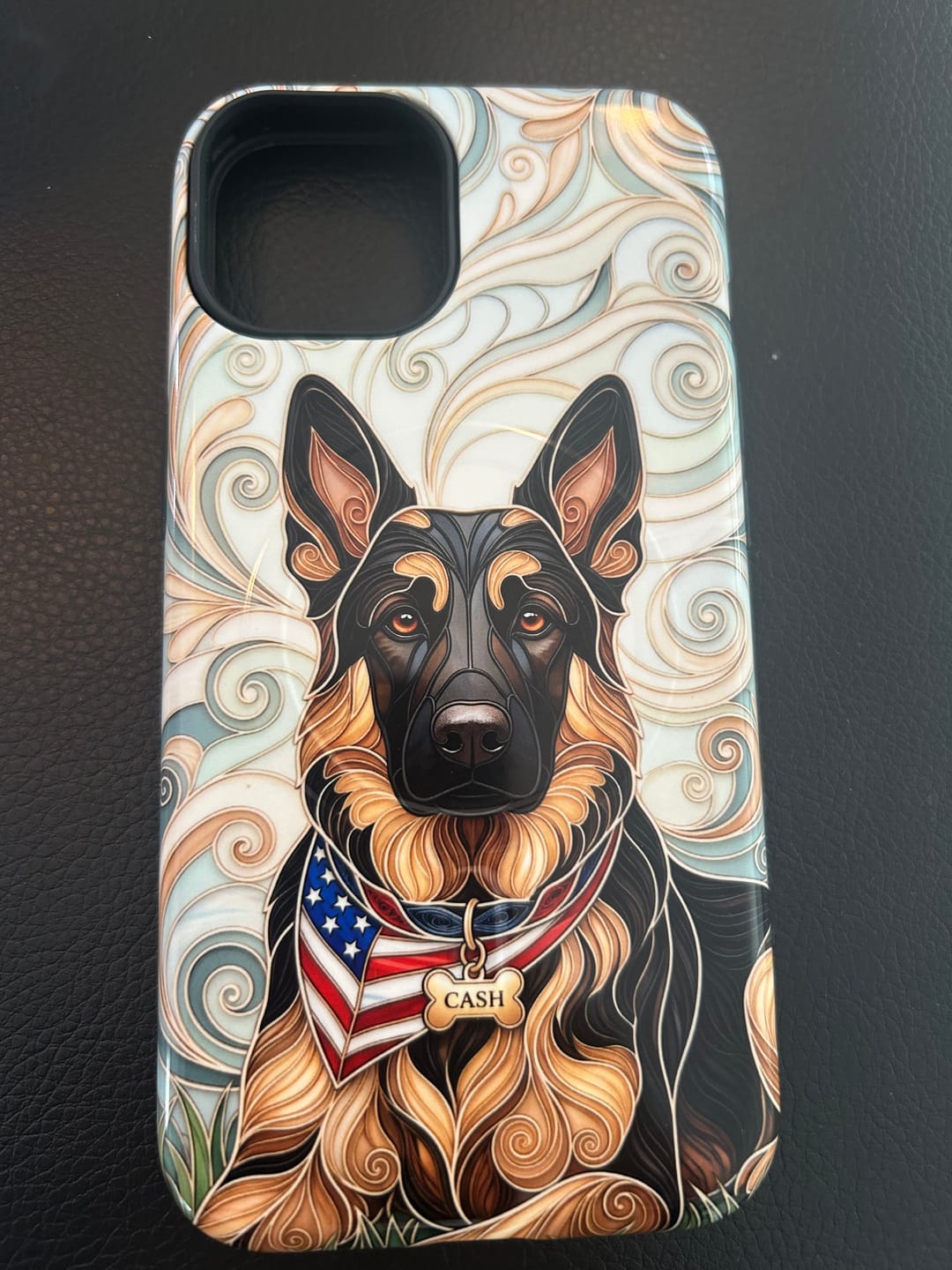 Customer photo review of The Elegant Filigree – Custom Pet Portrait iPhone Case