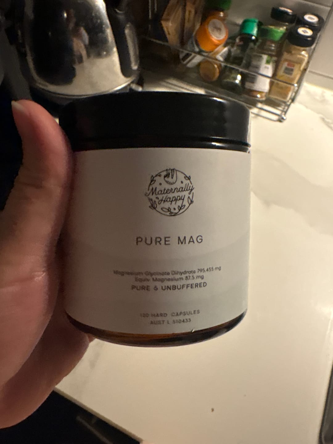 Customer photo review of Pure Mag | Unbuffered Magnesium Glycinate