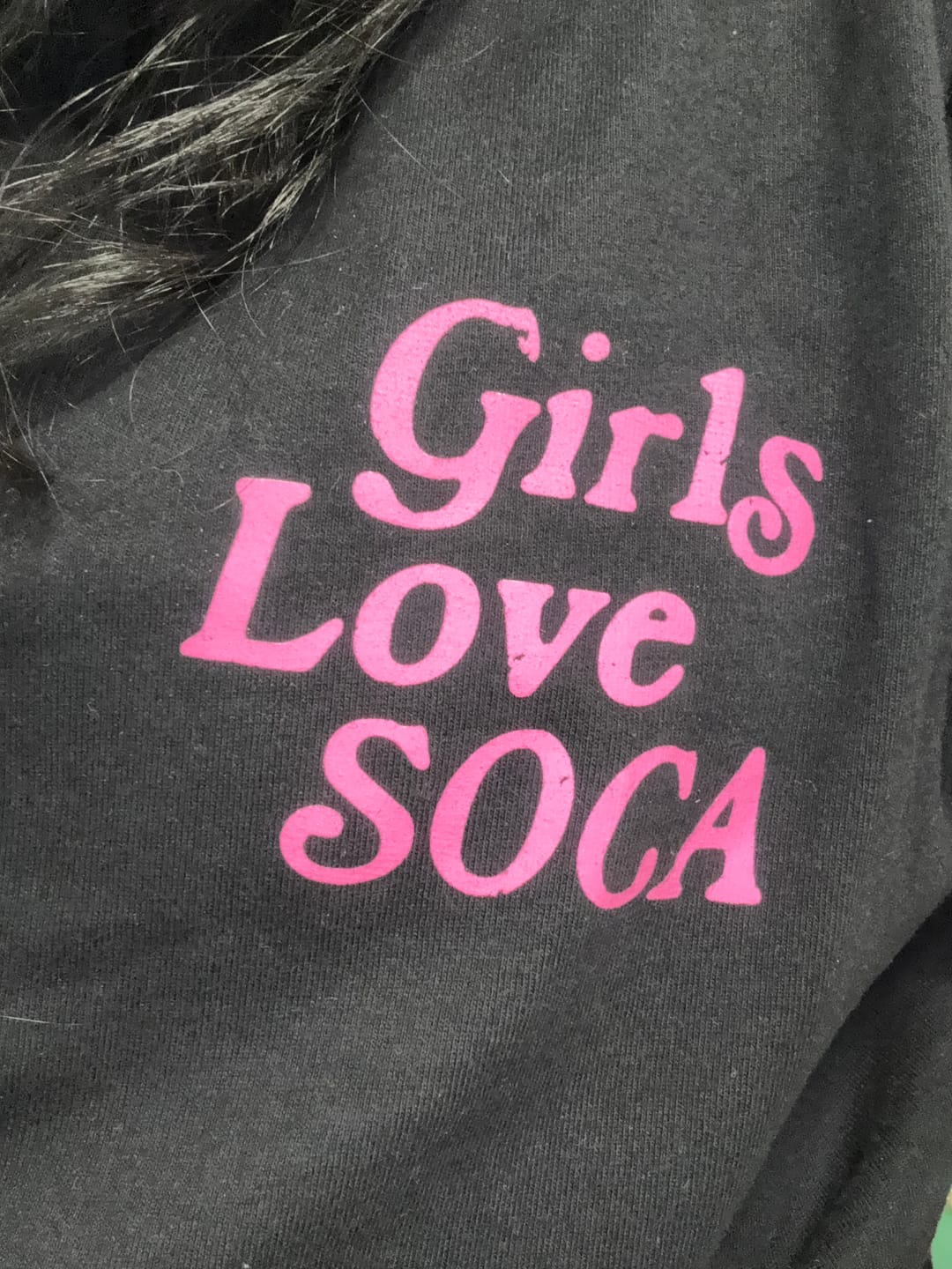 Customer photo review of Girls Love Soca T-Shirt - Black
