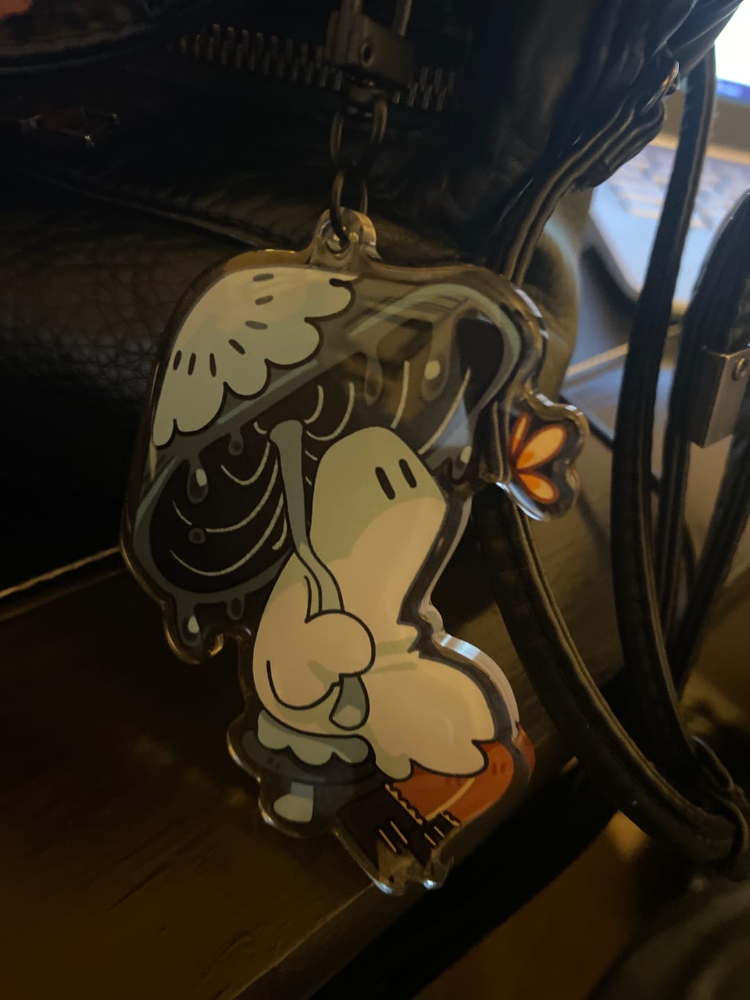 Customer photo review of Mushroom Ghost Keychains
