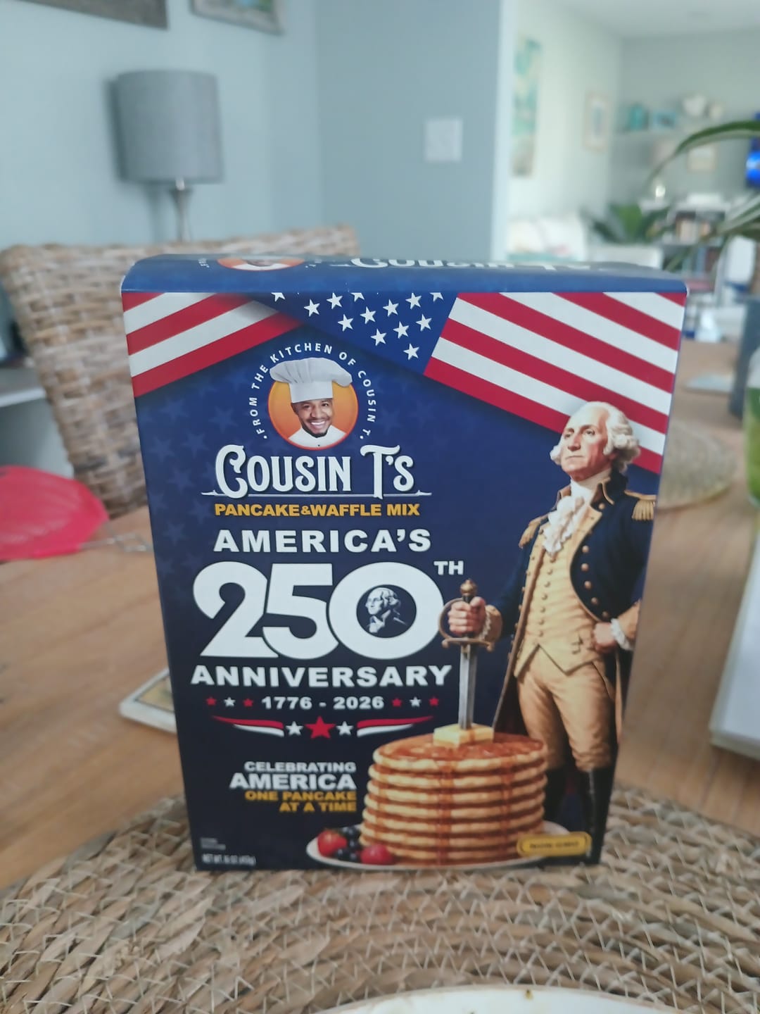 Customer photo review of Cousin T's 250th Anniversary Pancake & Waffle Mix