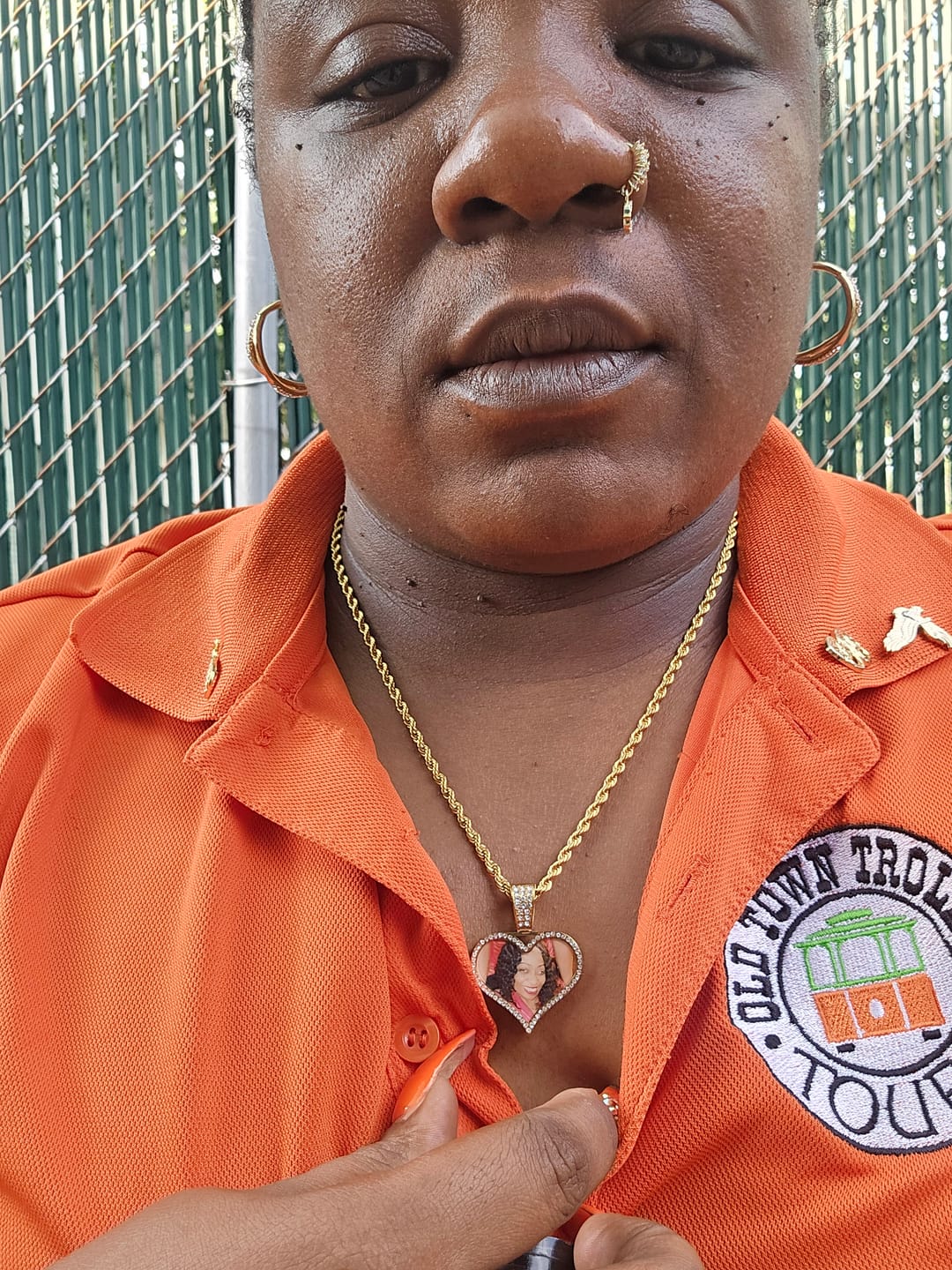 Customer photo review of Iced Photo Pendant w/ Rope Chain