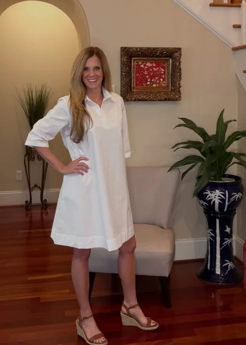 Customer photo review of Urban Daily Solid Color Loose Plain Shirt Dress