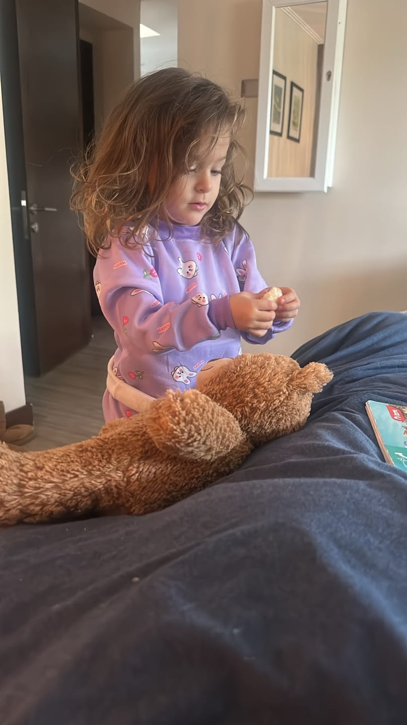 Customer photo review of Pijama Afranelado Conejo Lila