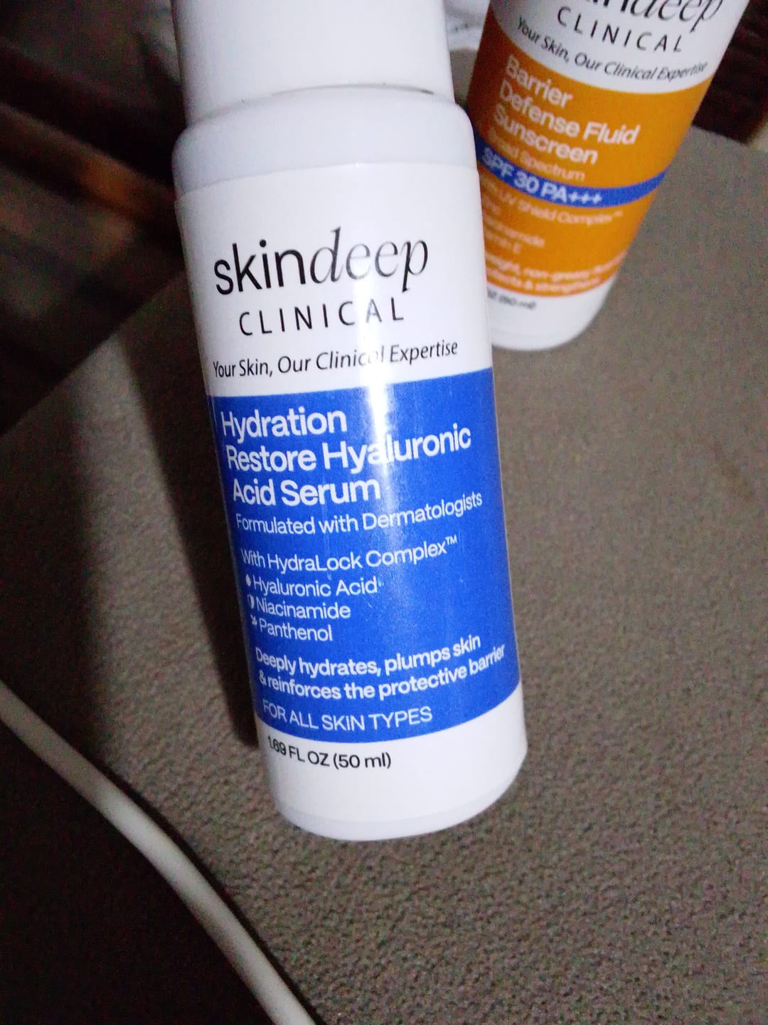 Customer photo review of Hydration Restore Hyaluronic Acid Serum