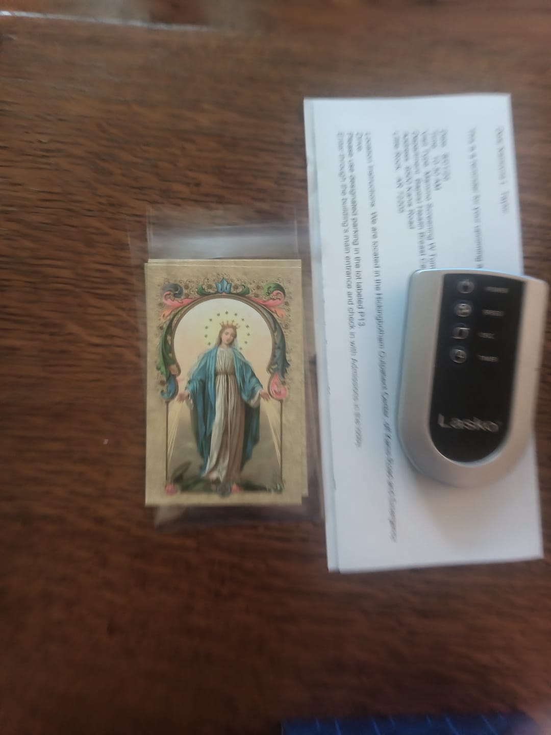 Customer photo review of Blessed Virgin Immaculate – Morning Offering to the Immaculate Heart – pack of 10/100/1000 – Classic Prayer –Restored Vintage Holy Card
