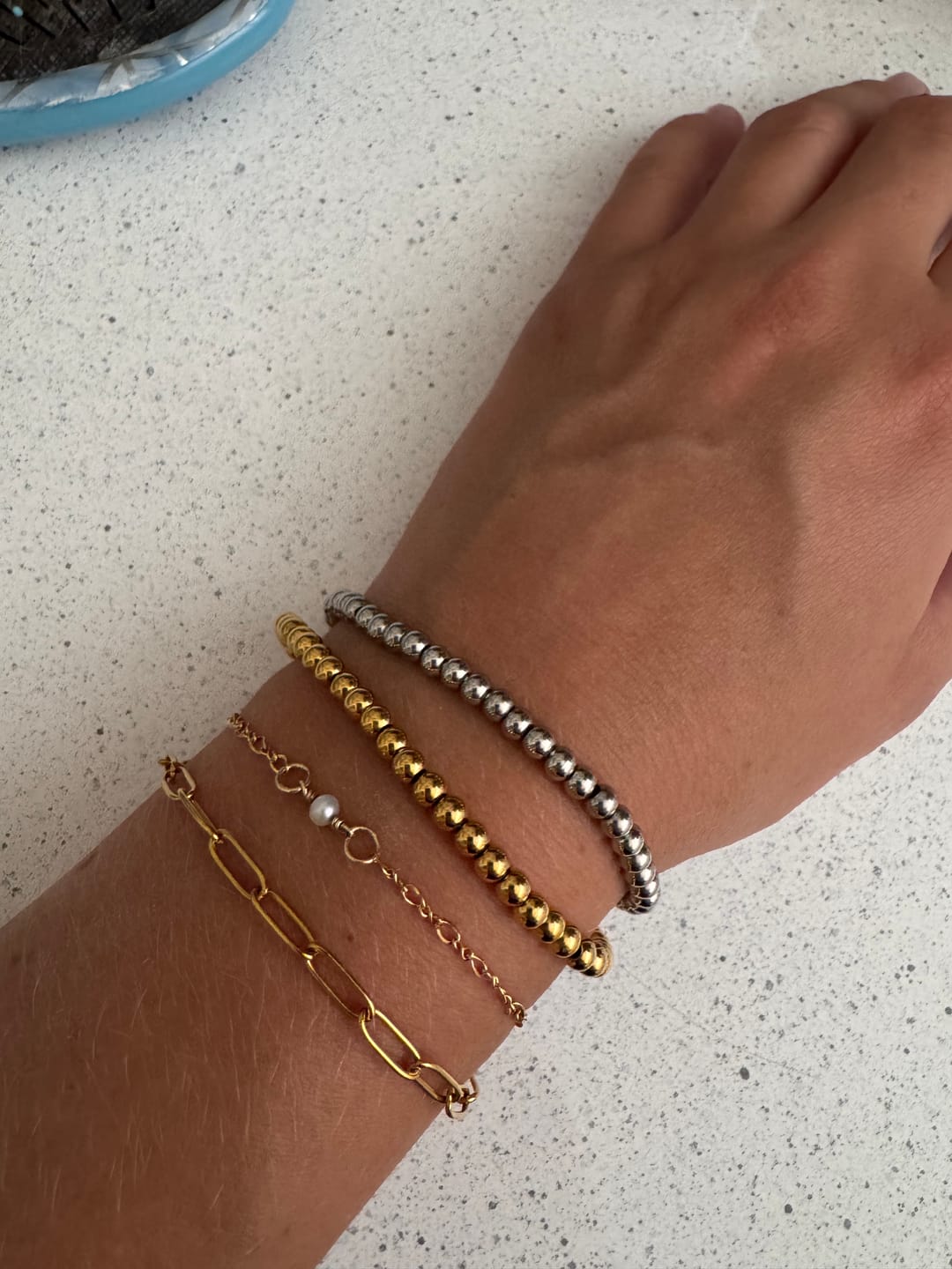 Customer photo review of Caicos Beaded Bracelet