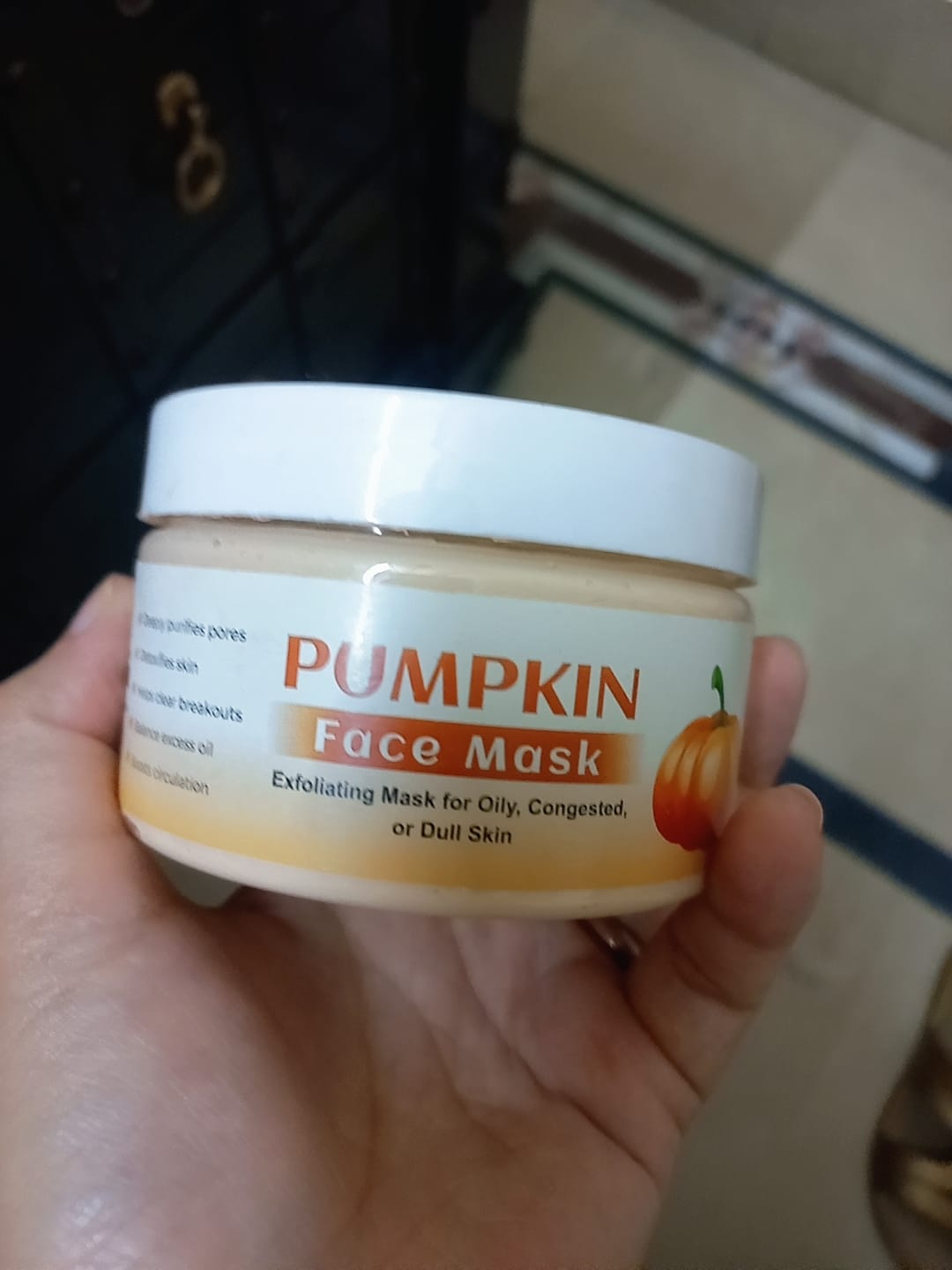 Customer photo review of Pumpkin Face Mask / پمکن فیس ماسک / Gross Weight 250ml