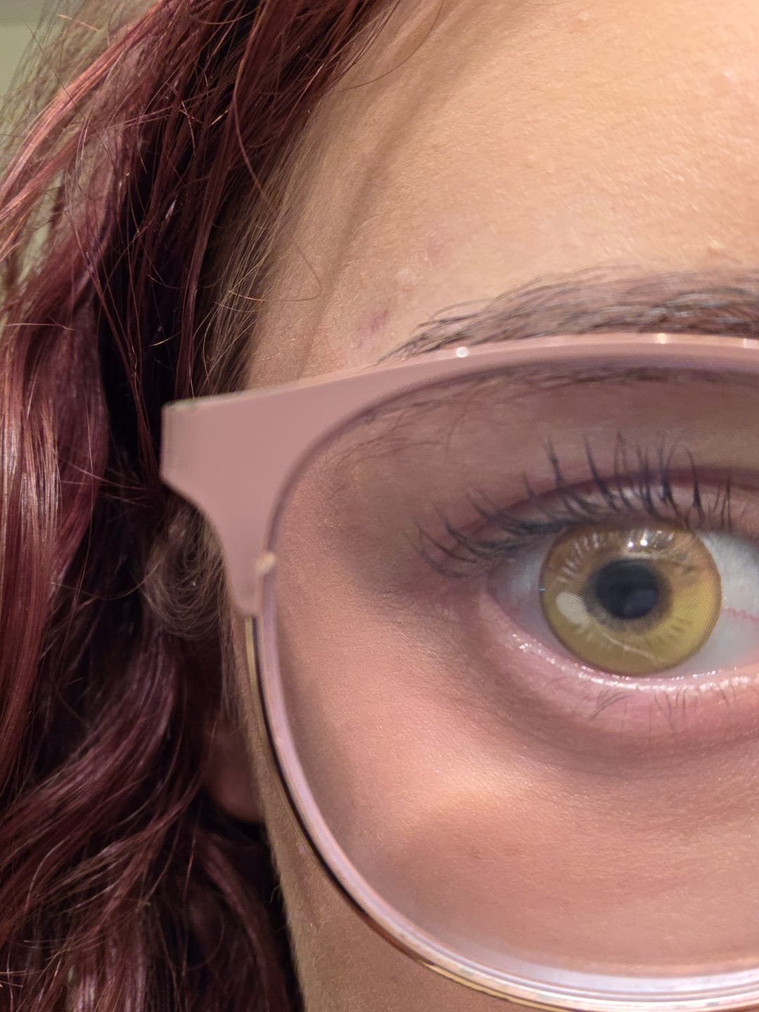 Customer photo review of Cosplay Anime Yellow Prescription Coloured Contact Lenses