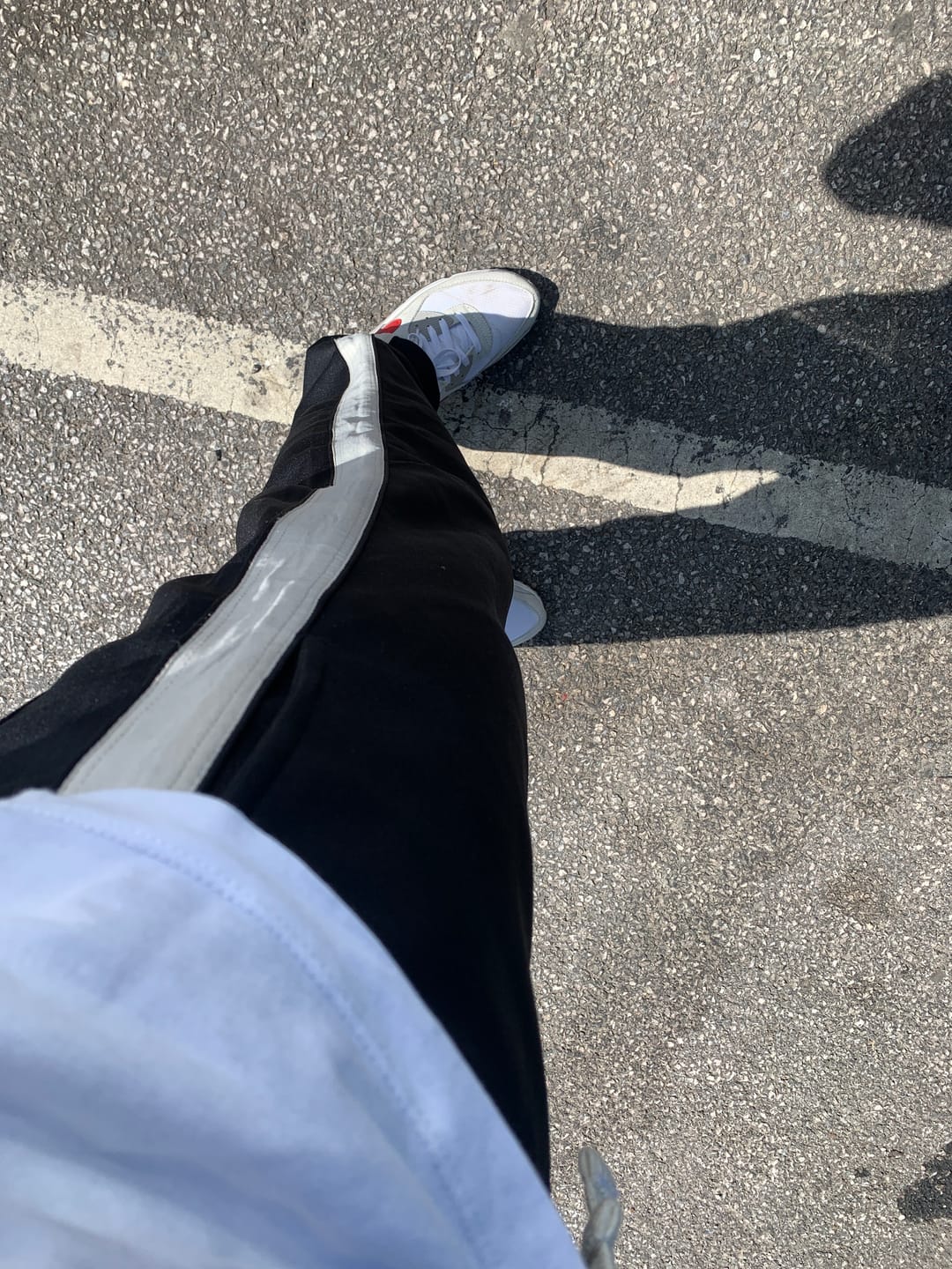 Customer photo review of Track Pants Chambray Blue