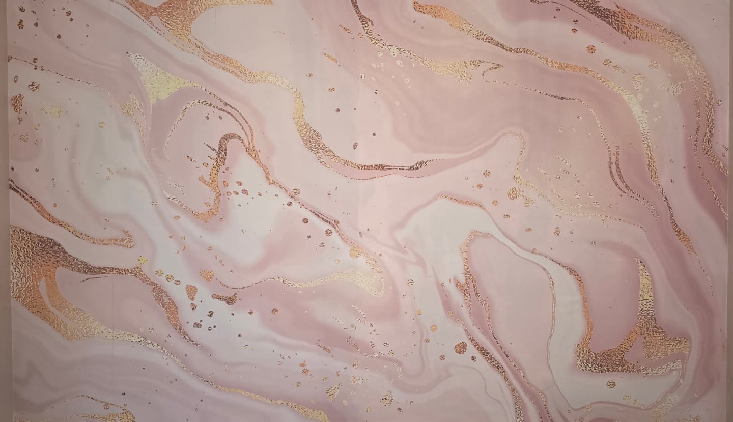 Customer photo review of Papier Peint Marbre  Effet Rose Merveille