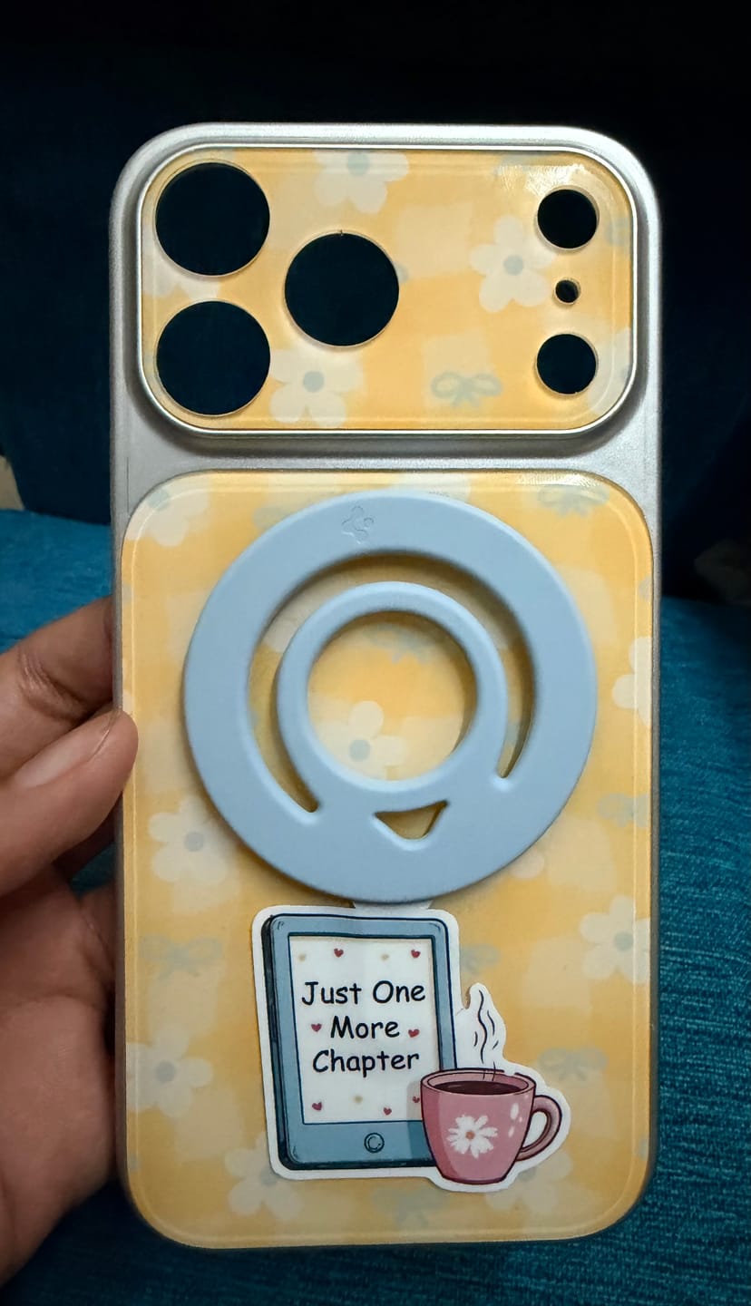 Customer photo review of Cute Yellow Floral Checks Silver Bumper Pre-Order iPhone Case