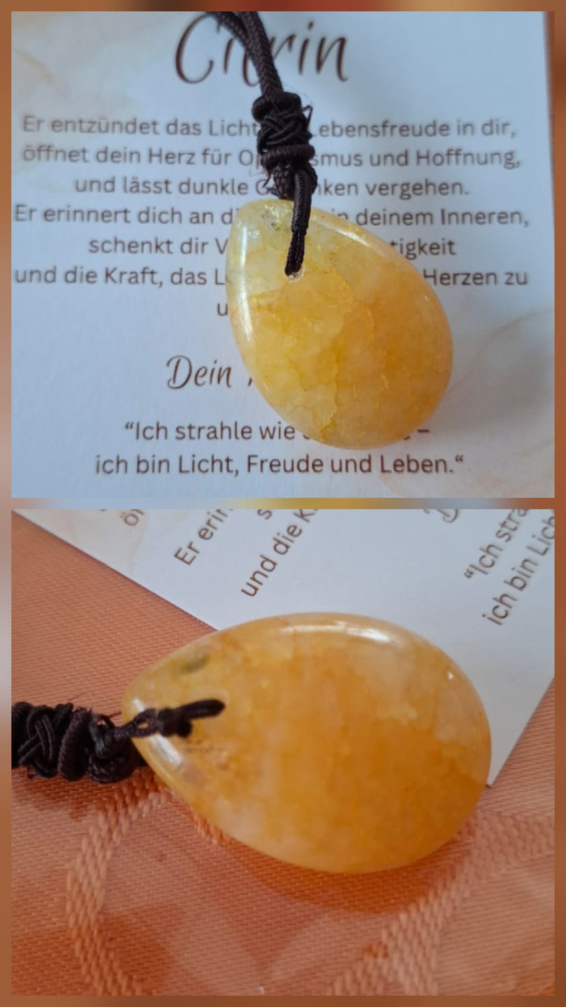 Customer photo review of Citrin Halskette - Tropfen