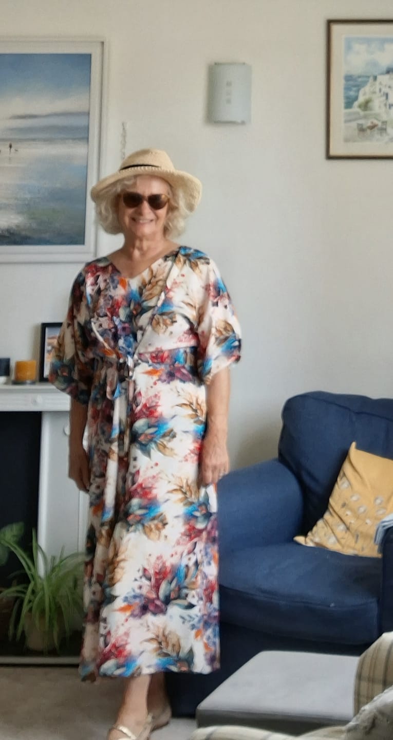 Customer photo review of Colourful Leaves Viscose Poplin Fabric