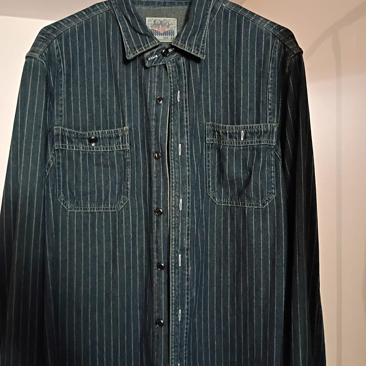 Customer photo review of 9 oz Wabash Vent Hole Work Shirt