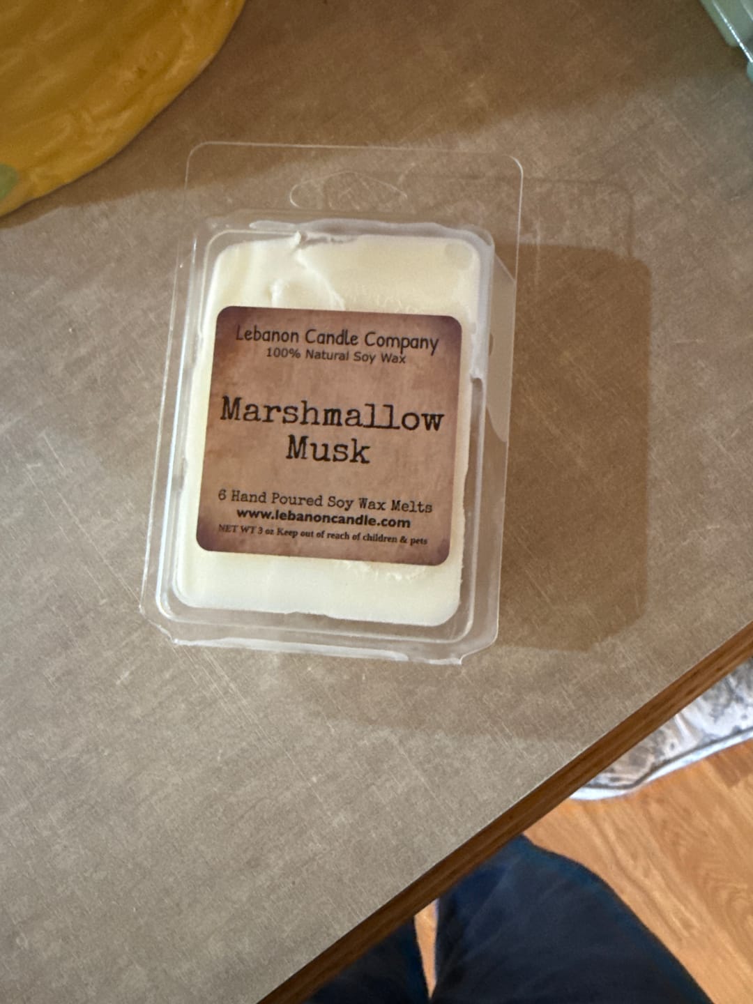 Customer photo review of Marshmallow Musk Wax Melt