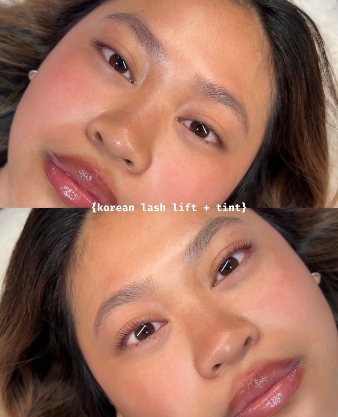 Customer photo review of Korean Lash Lift Online Course