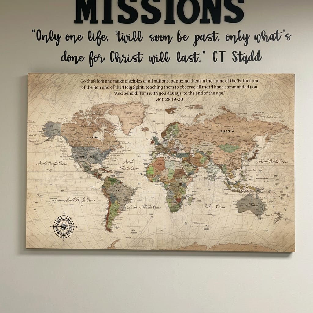 Customer photo review of Personalized Custom World Map Wall Art Canvas Print – Travel